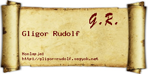 Gligor Rudolf névjegykártya